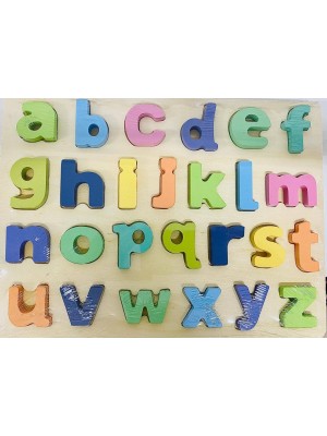 Puzzle 3D din lemn- Alfabet litere mici 
