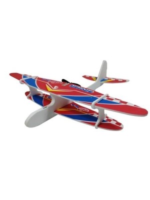 Avion din polistiren cu elice, incarcare USB, lungime 28 cm