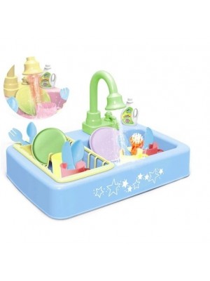 Set chiuveta pentru copii cu apa curenta si uscator, sunete, lumini si accesorii