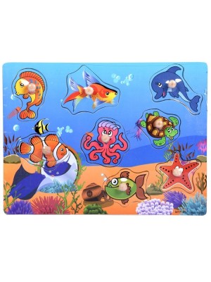 Puzzle incastru cu pini si imagine sub piesa Ocean MTF 37
