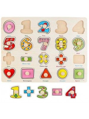 Puzzle Matematica cifre, semne si forme geometrice