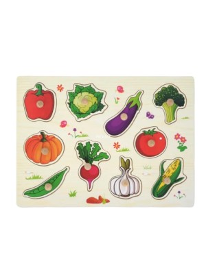 Puzzle incastru lemn cu imagine sub piesa 10 Legume TMY 710