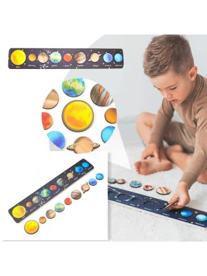 Puzzle lemn incastru Sistem solar 
