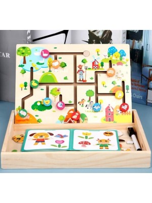 Tabla magnetica si Puzzle Ferma cu animale